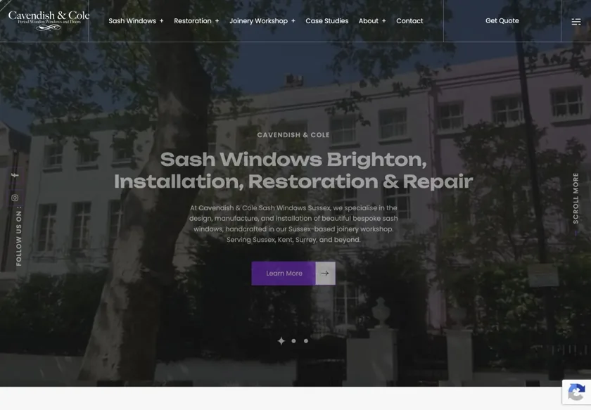 Cavendish & Cole website homepage