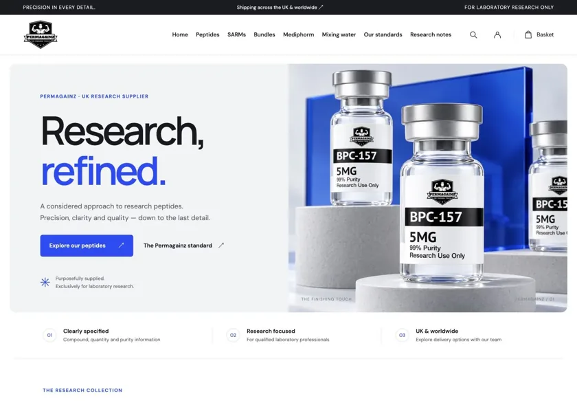 Permagainz website homepage