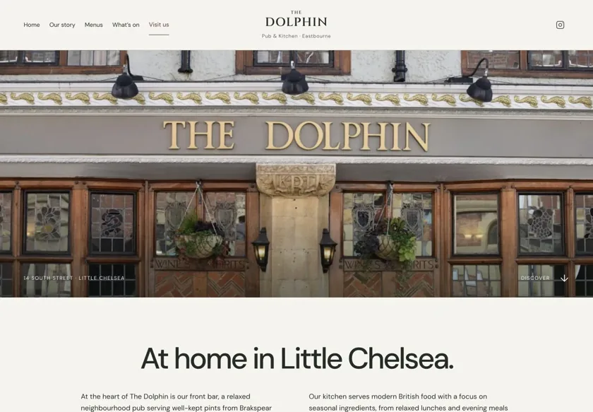The Dolphin website homepage