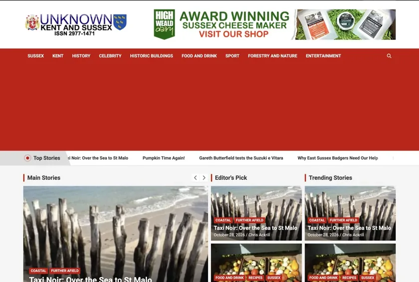 Unknown Kent & Sussex website homepage