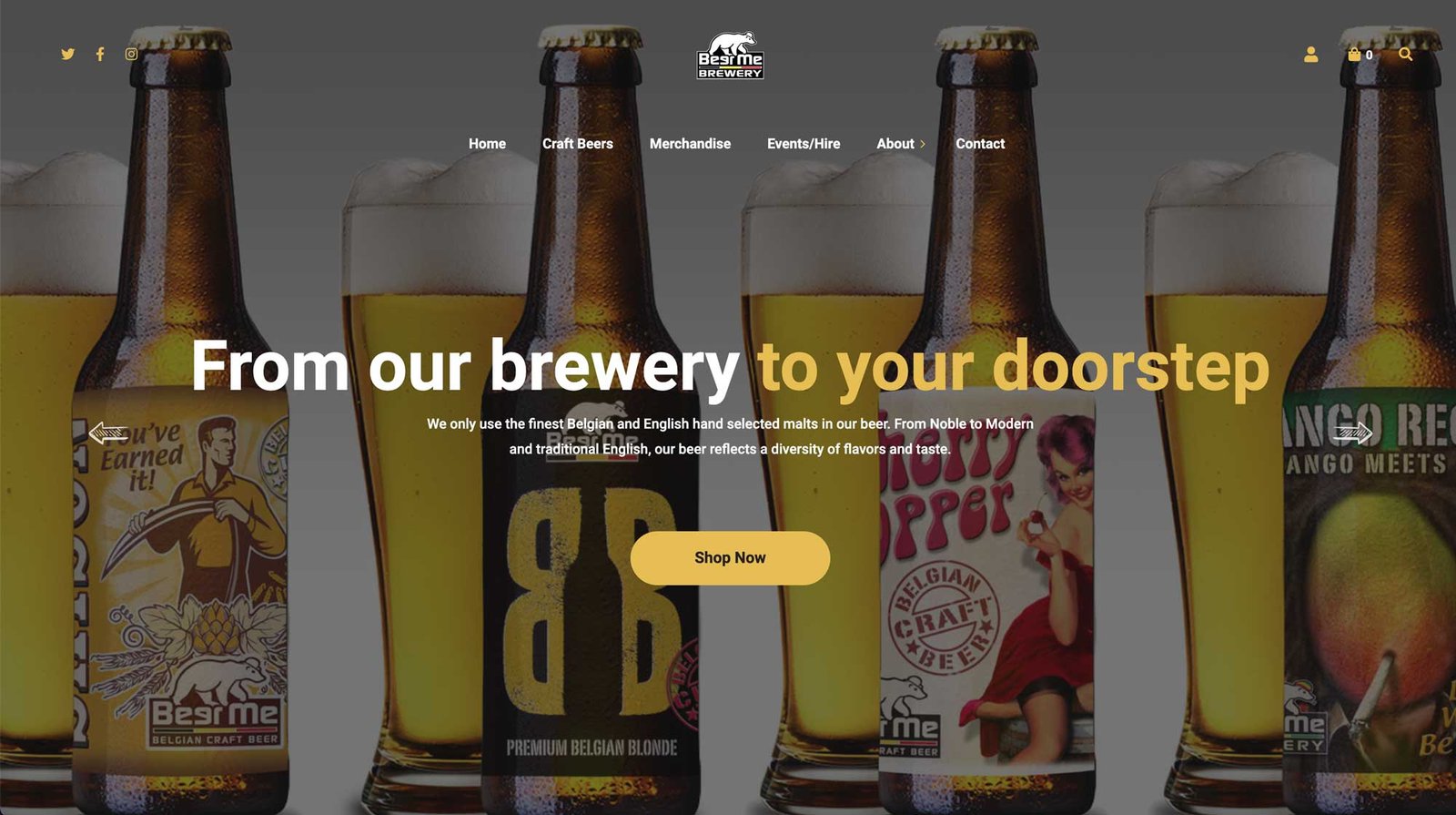 E-commerce Website Development for a Belgian Brewery