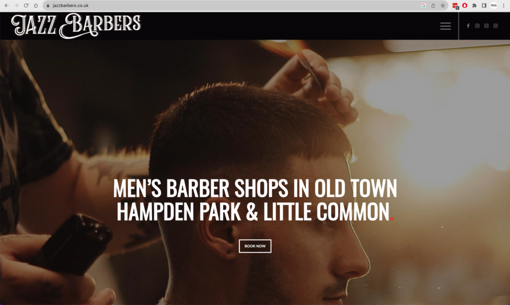New website for Jazz Barbers Old Town, Hampden Park & Bexhill